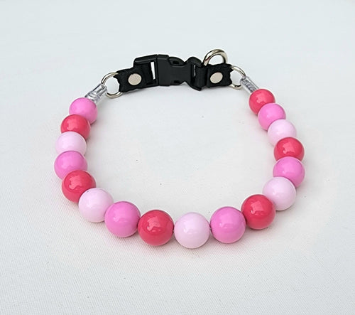 Multi pink Acrylic Bead Collar