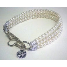 Load image into Gallery viewer, Ivory Triple Strand Pearl Collar