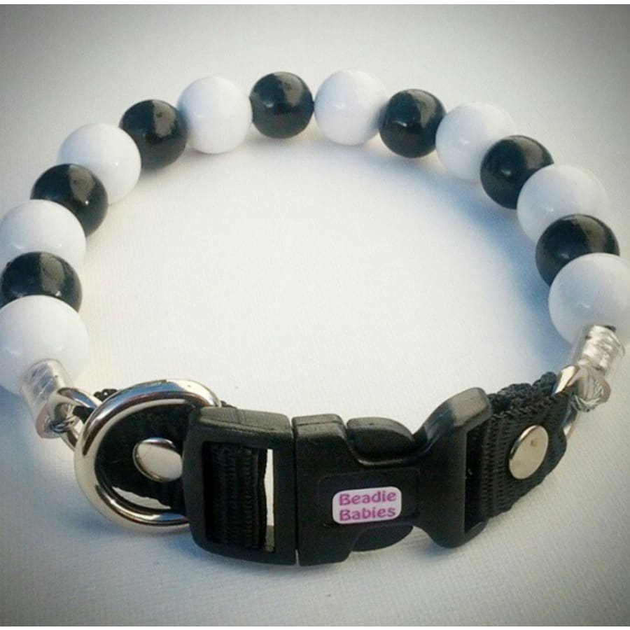 Black and White Bead Collar