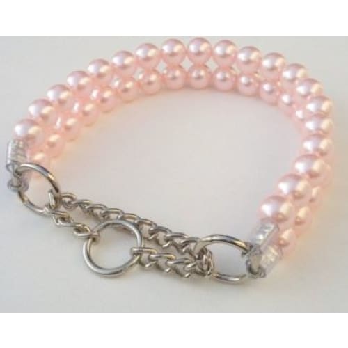 Double Strand Chunky Pink Pearl Collar