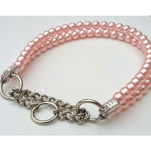 Double Strand Pink Pearl Collar