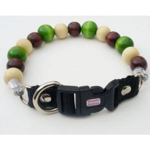 Funky Green Bead Collar