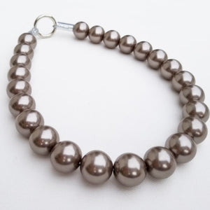 Jumbo Chunky Charcoal Pearl Collar