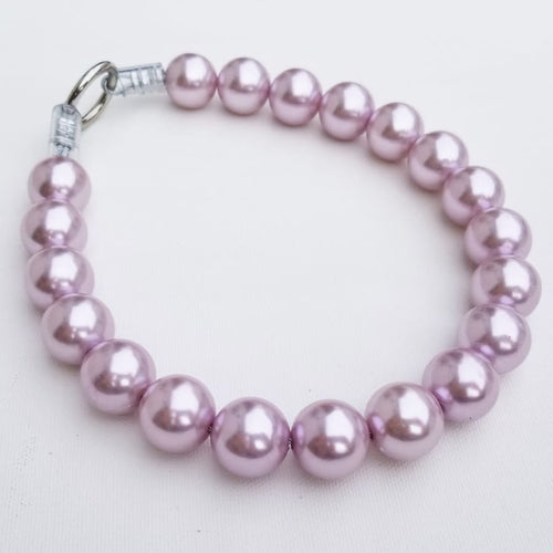 Jumbo Chunky Lilac Pearl Collar - Buckle / 10