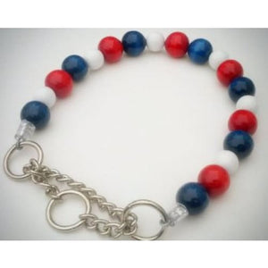 Red White and Blue Bead Collar
