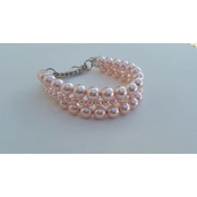 Load image into Gallery viewer, The Beebs in Pink ~ Pearl Dog Collar
