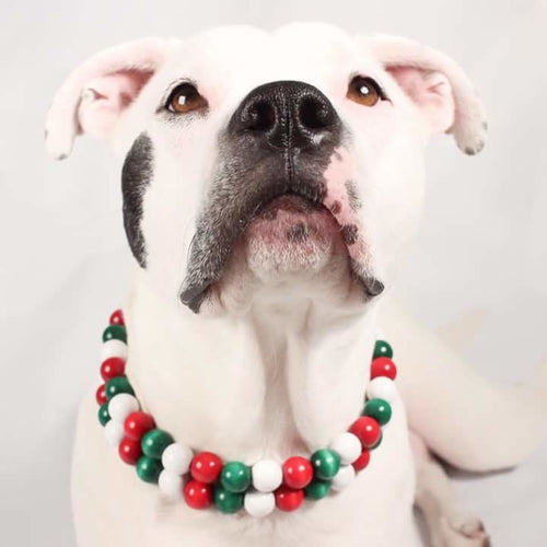 The Stache Christmas Bead Collar