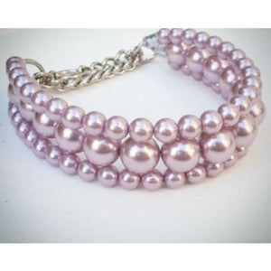 The Via in Lilac ~ Pearl Dog Collar