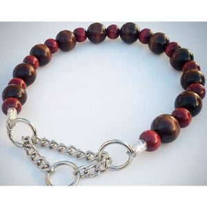 Walnut and Cherry Bead Collar